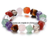 Semi Precious Stone Crystal Jewelry Bracelet Gemstone Bangle <Esb01243>